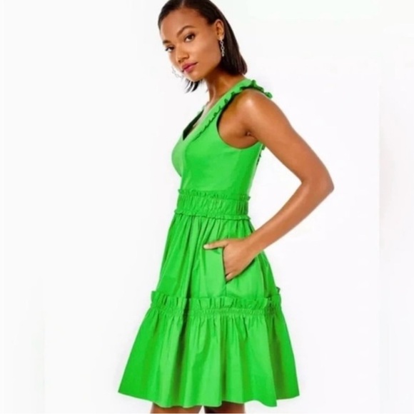 Lilly Pulitzer Celiana dress in Sprout Green Sz 16 - Picture 2 of 6